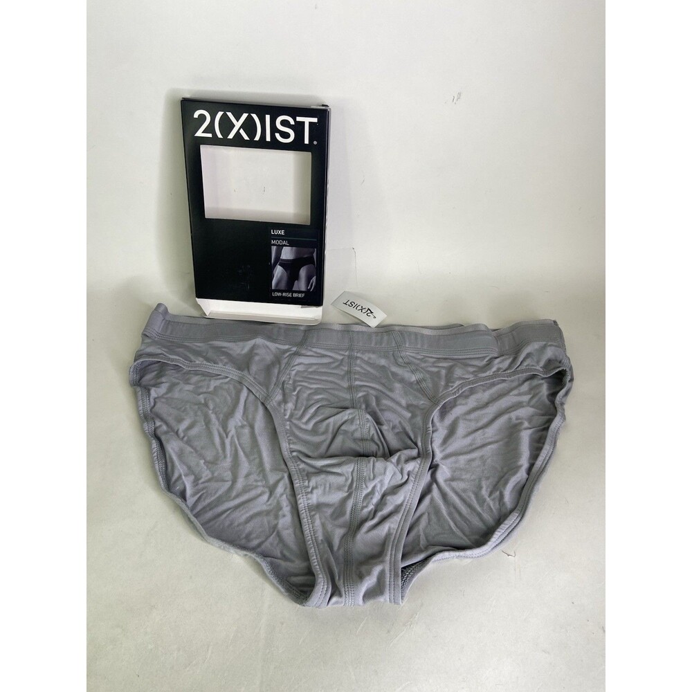 2xist Luxe Modal Low Rise Brief Underwear Ultimate Gray Mens Size XL
